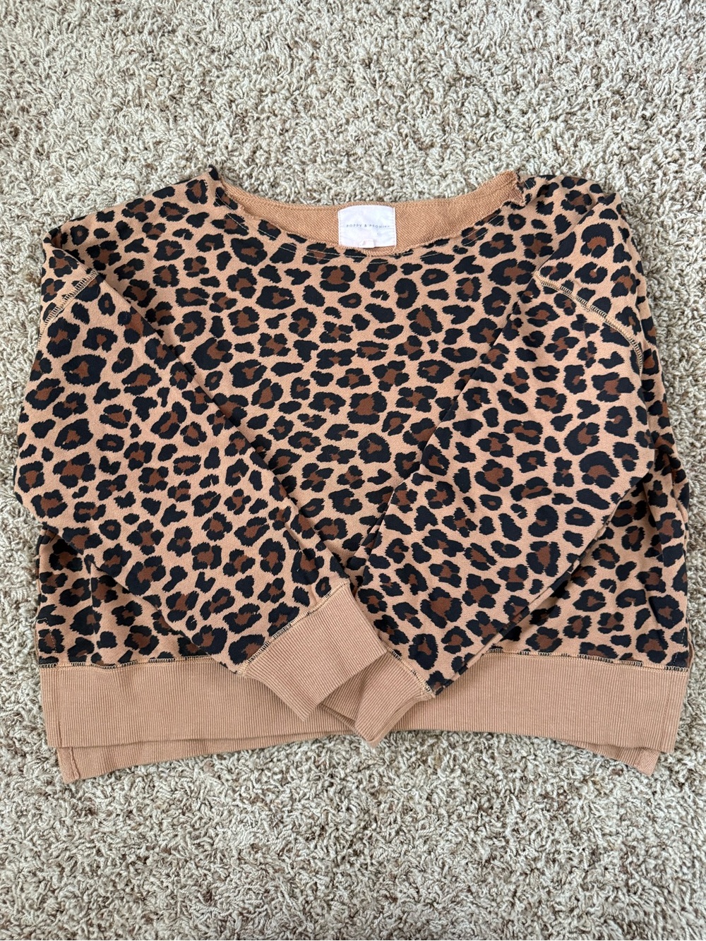 Poppy & Peonies Tan and Black Leopard Print Lounge Set - Picture 2 of 5